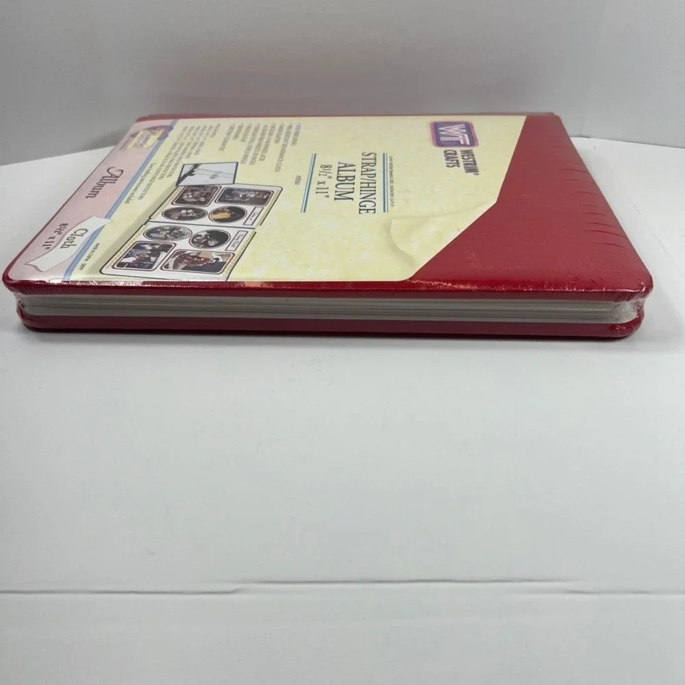 Westrim Crafts Strap Hinge Photo Album 8.5x11 Red Cloth NEW 29201 Vintage 1999